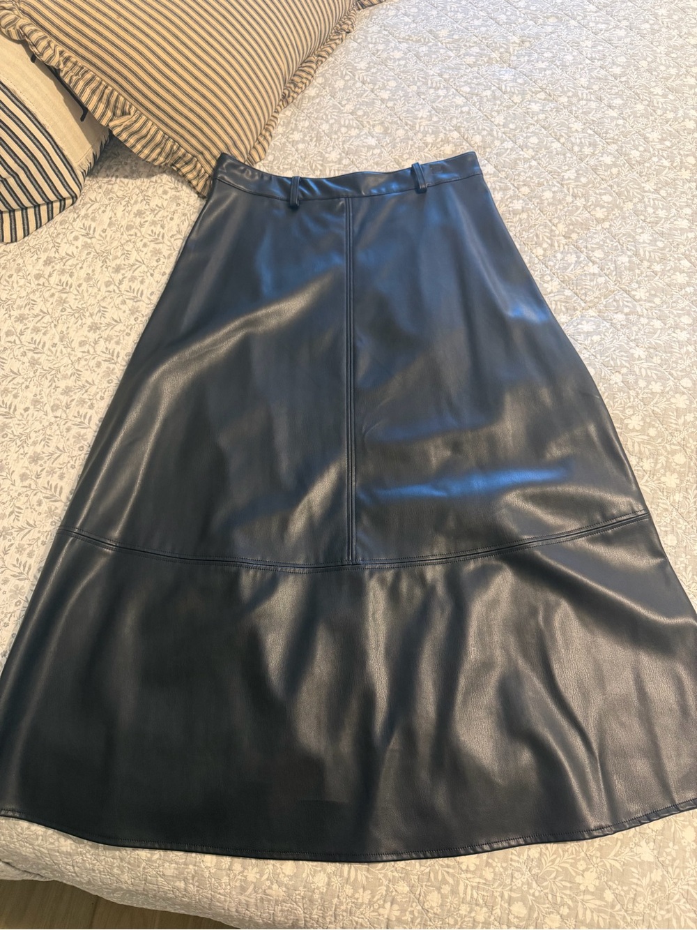 Zara faux leather shirt midi